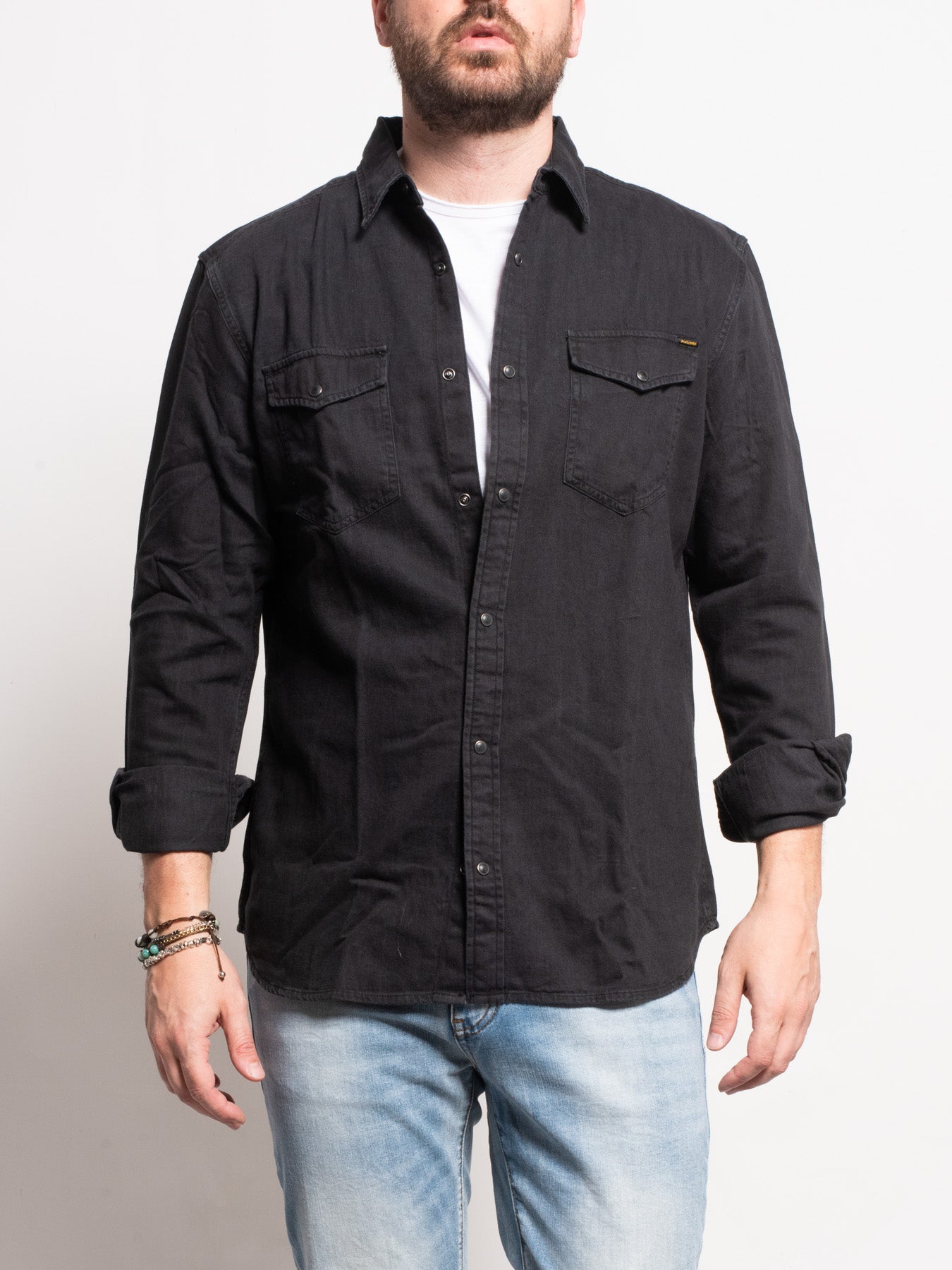 Black denim shirt di Jack and Jones Il Passero