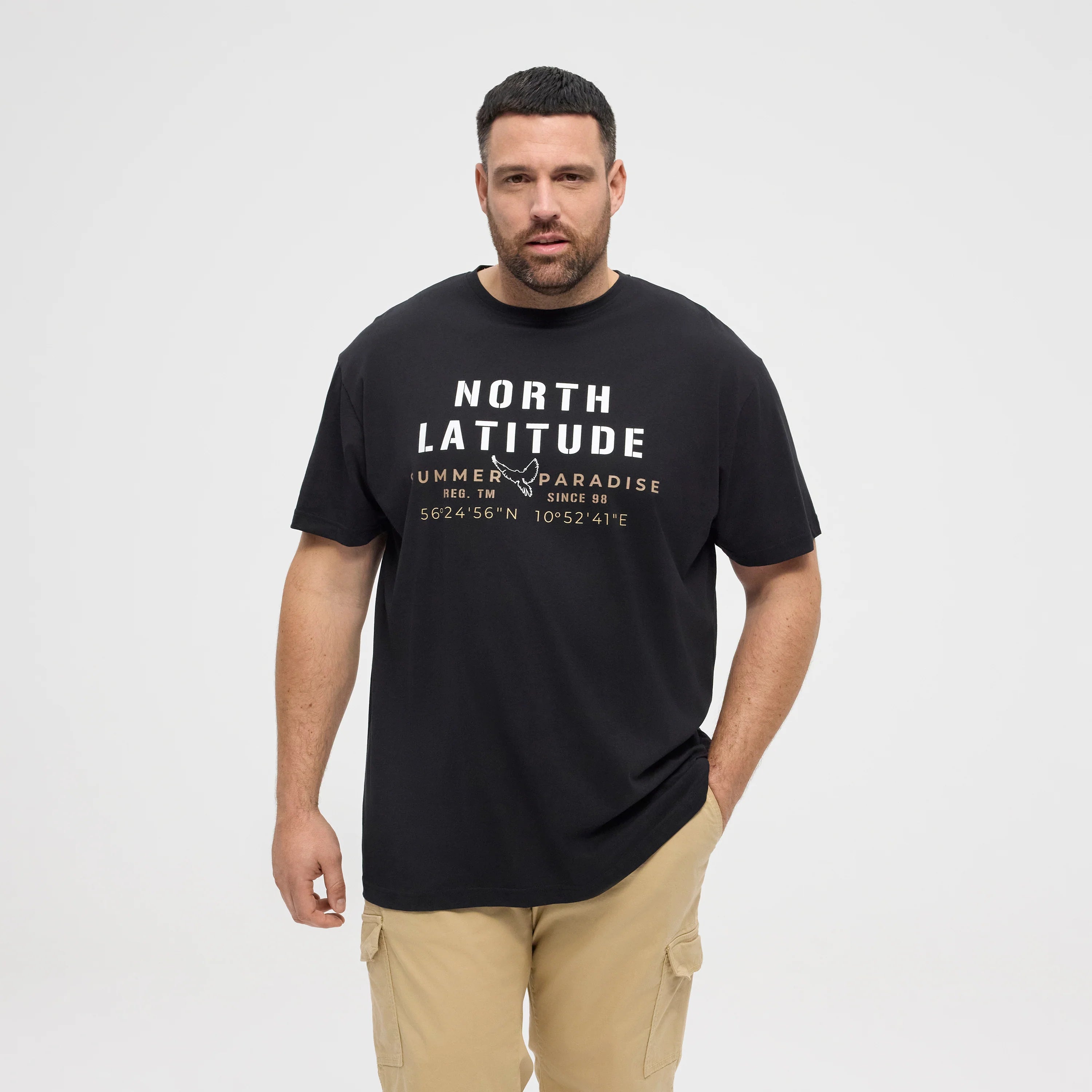 Neverless Maglietta da uomo, bussola, rosa dei venti navigatore, navigatore, vela, slim, blu navy, S
