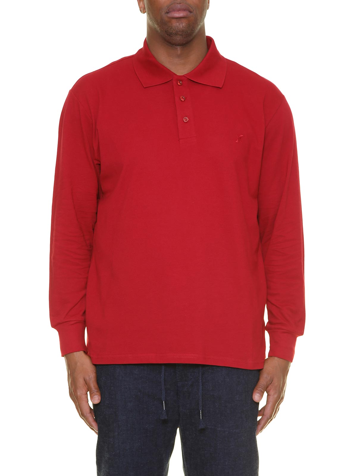 Polo piq ml stretch bordo'
