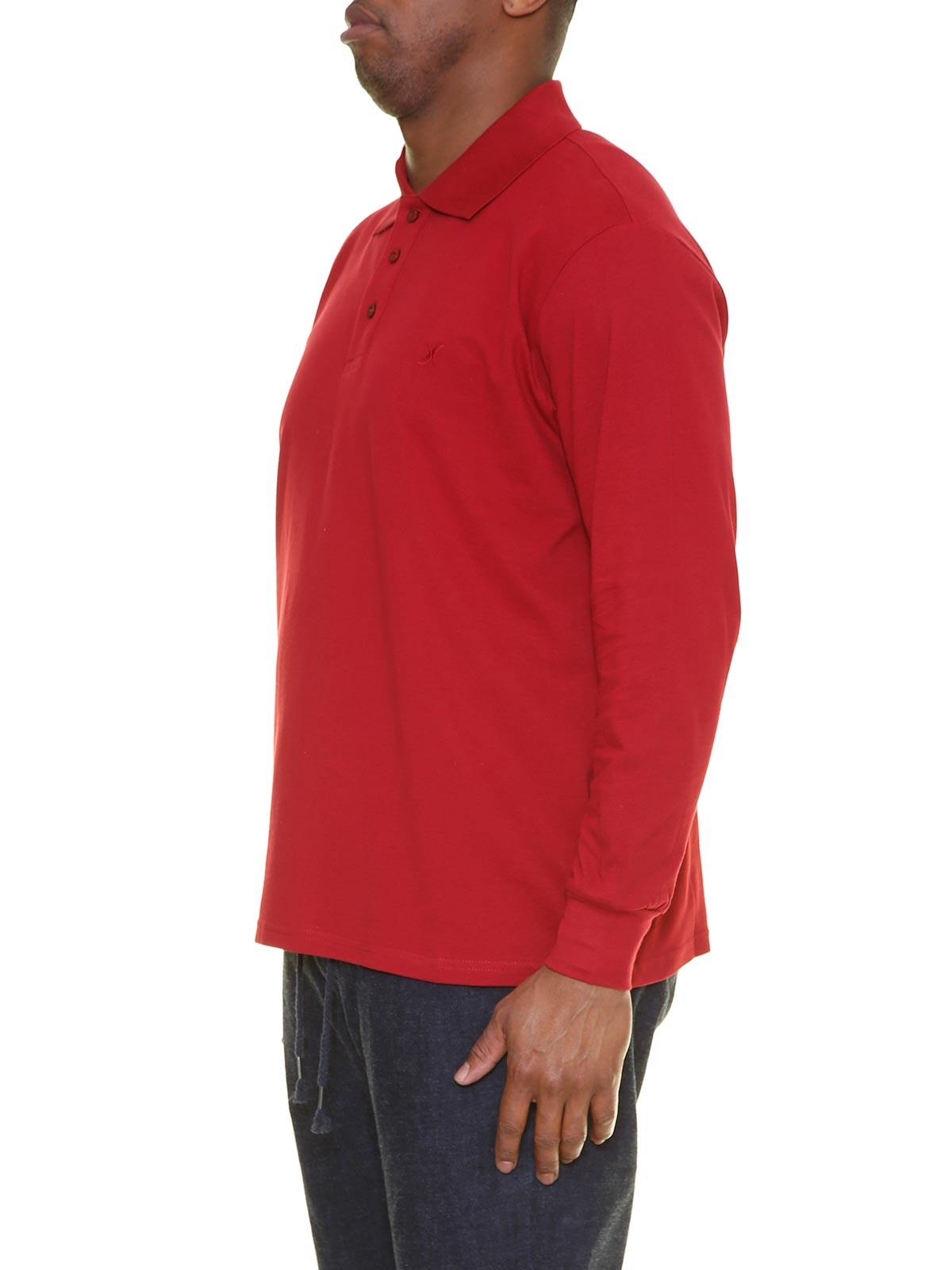 Polo piq ml stretch bordo'