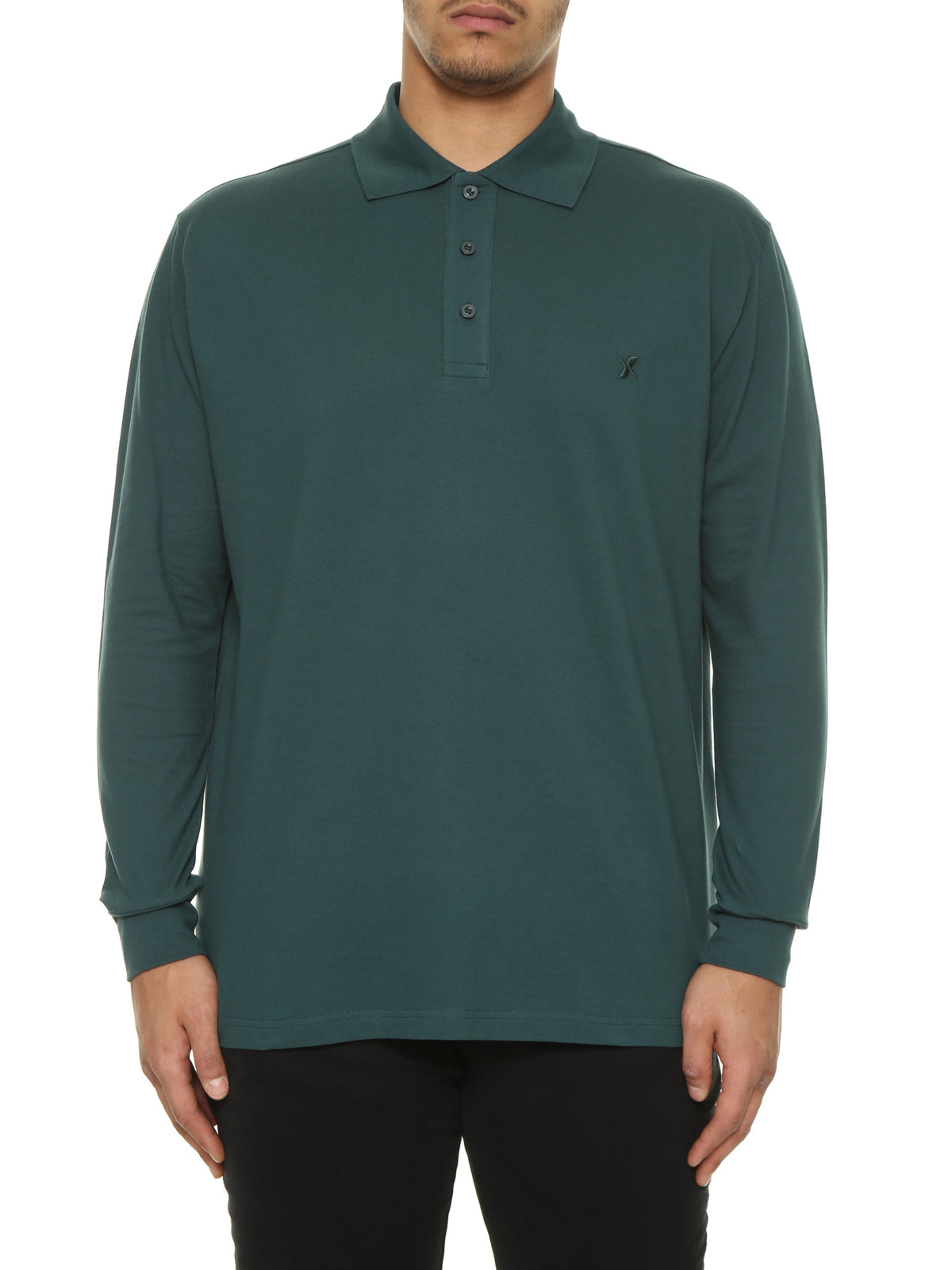 Polo piq ml stretch bosco