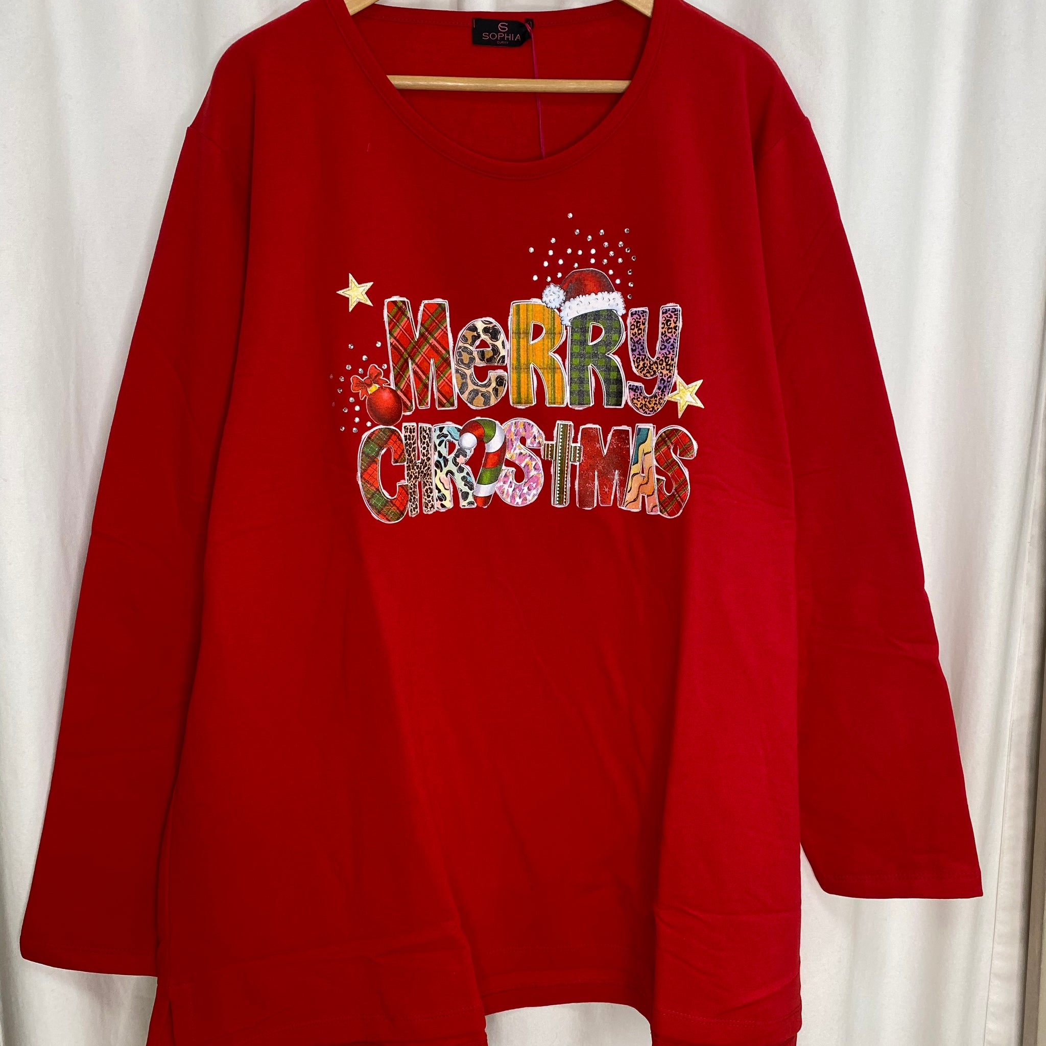 Curvy Merry Christmas sweatshirt