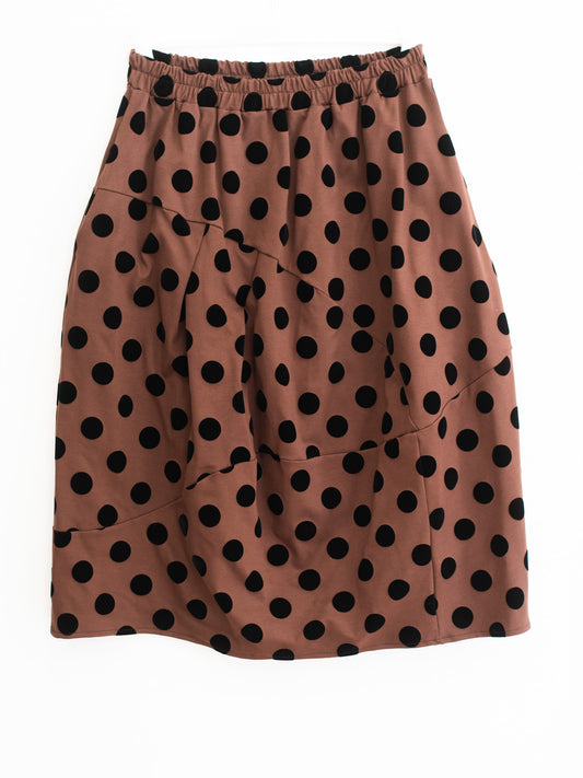 Velvet polka dot skirt 158C