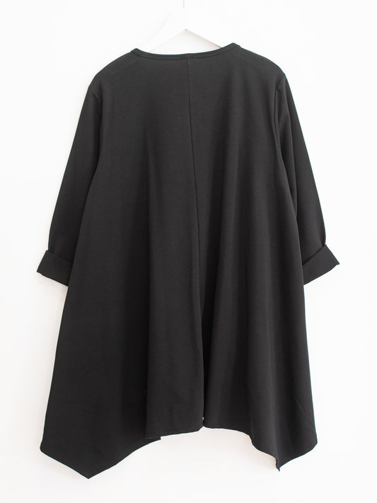 Brushed sweatshirt with inserts