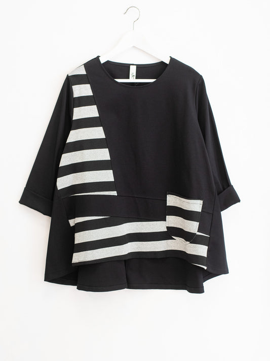 Maglia punto mialno inserto righe 158C