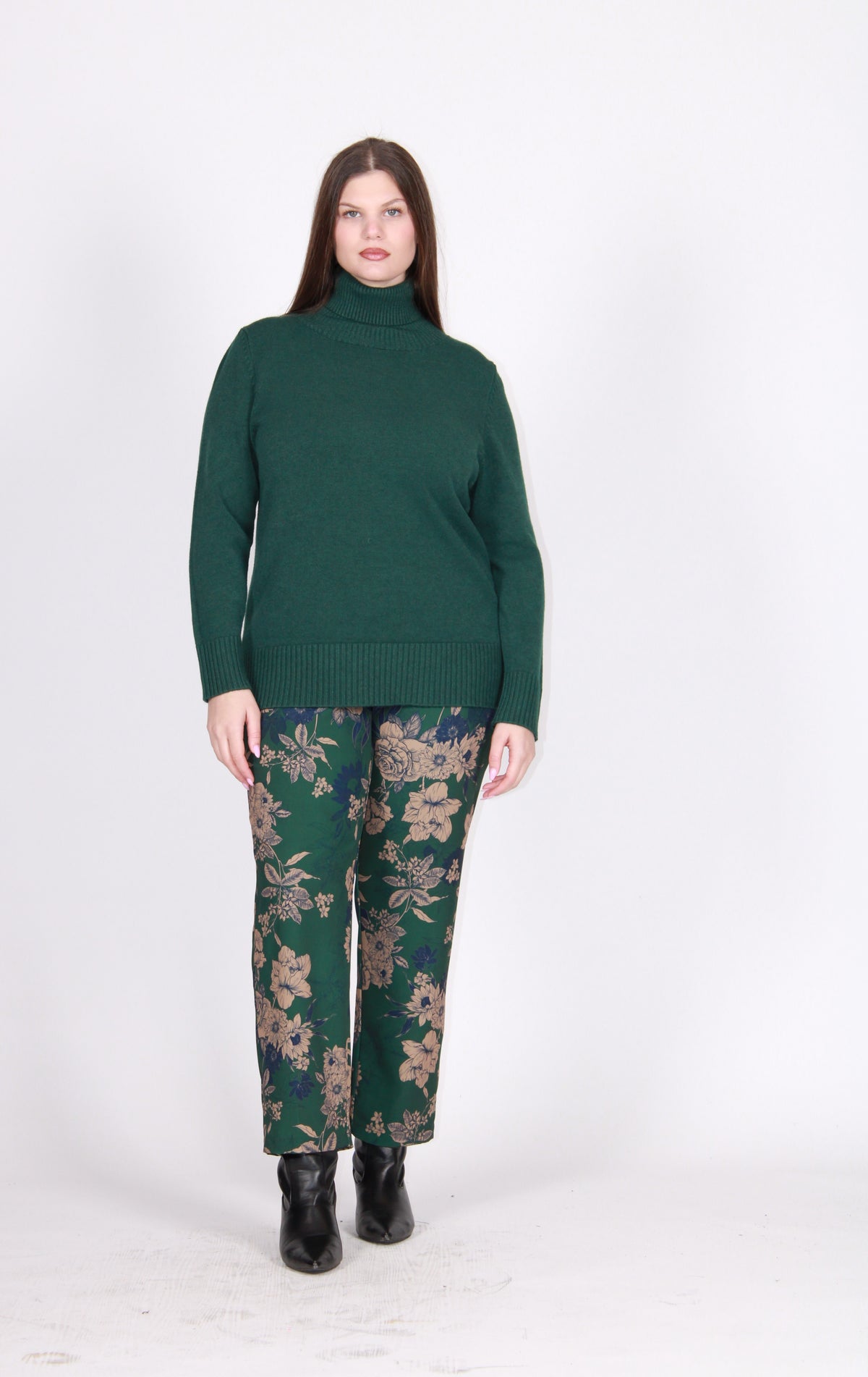 Maglia collo alto verde dior