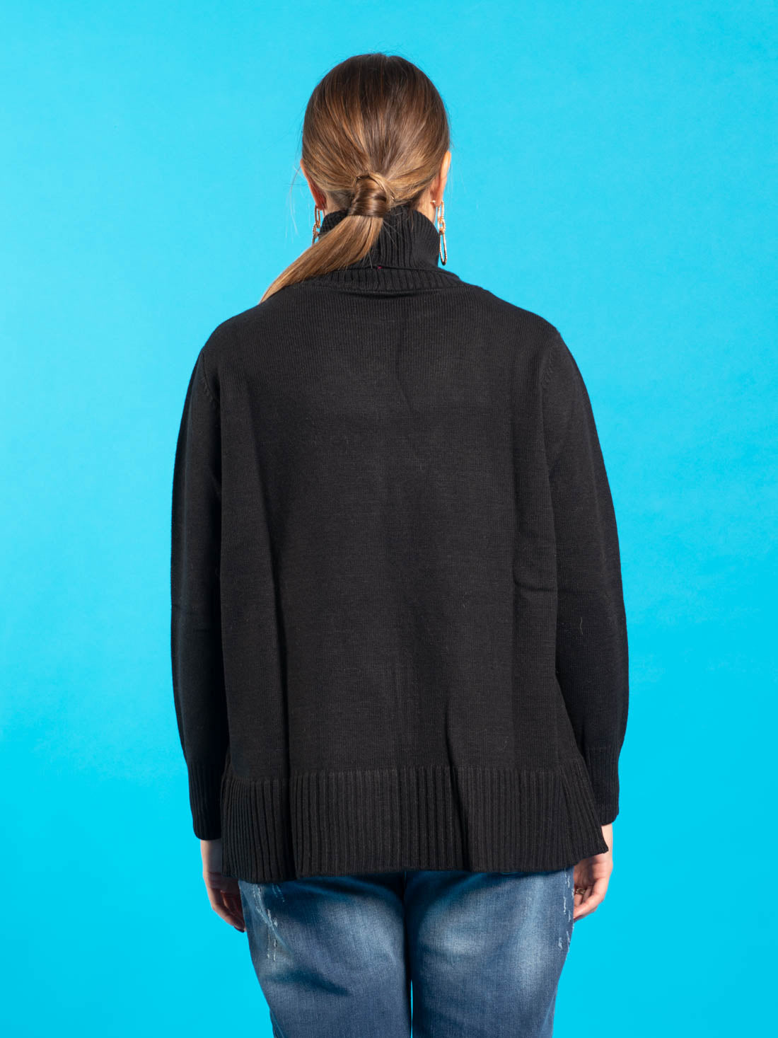 Maglia collo alto nero
