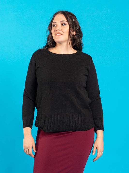 Maglia girocollo nero