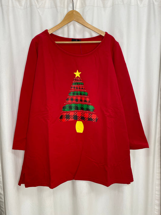 Curvy Christmas tree sweatshirt