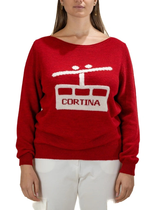 Maglia cortina misto lana
