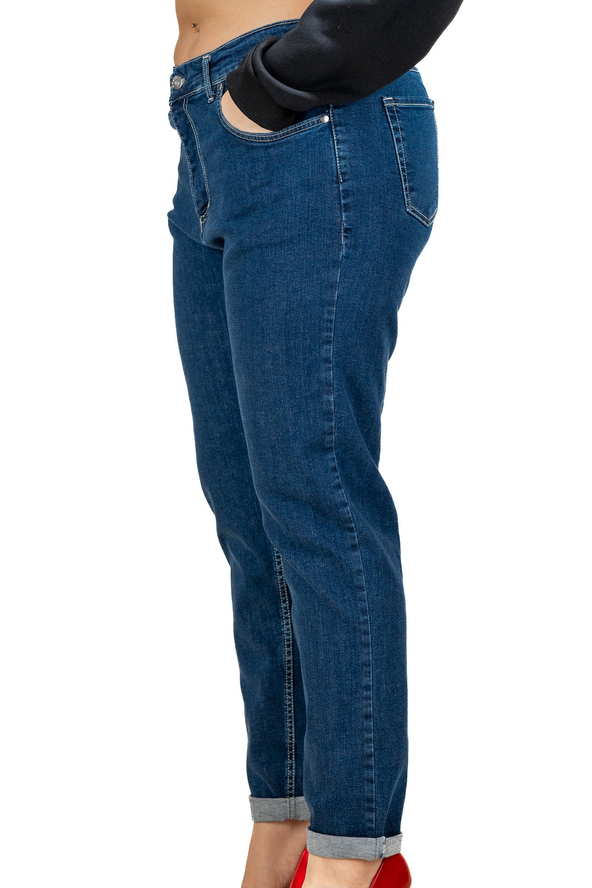 Jeans basico con molla jeans one wash