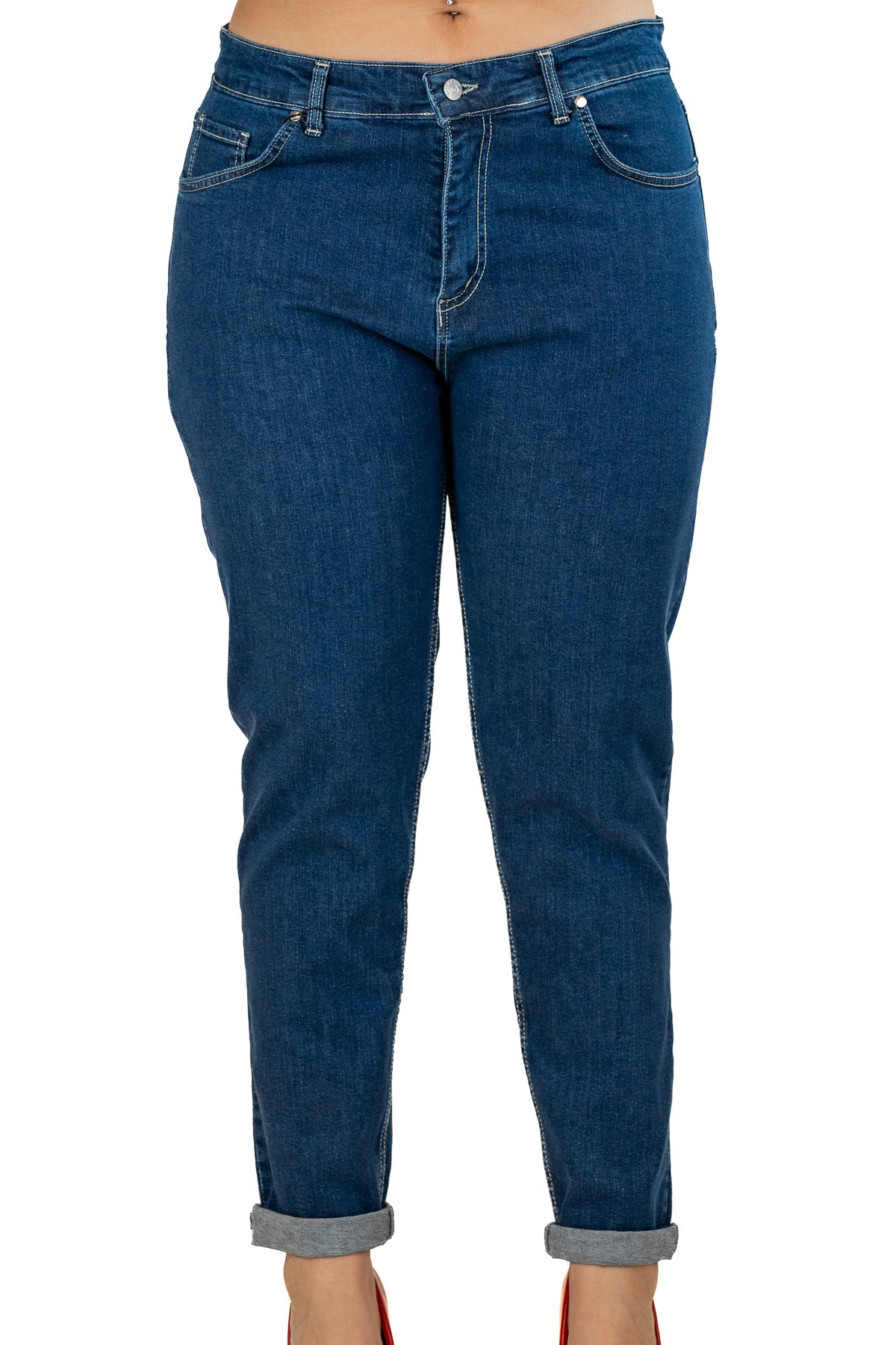 Jeans basico con molla jeans one wash