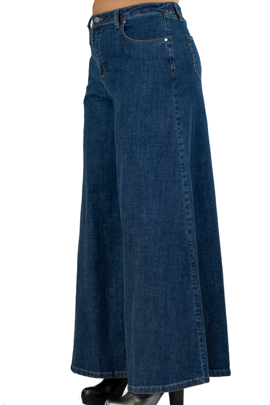 Jeans svasato sabbiato nero