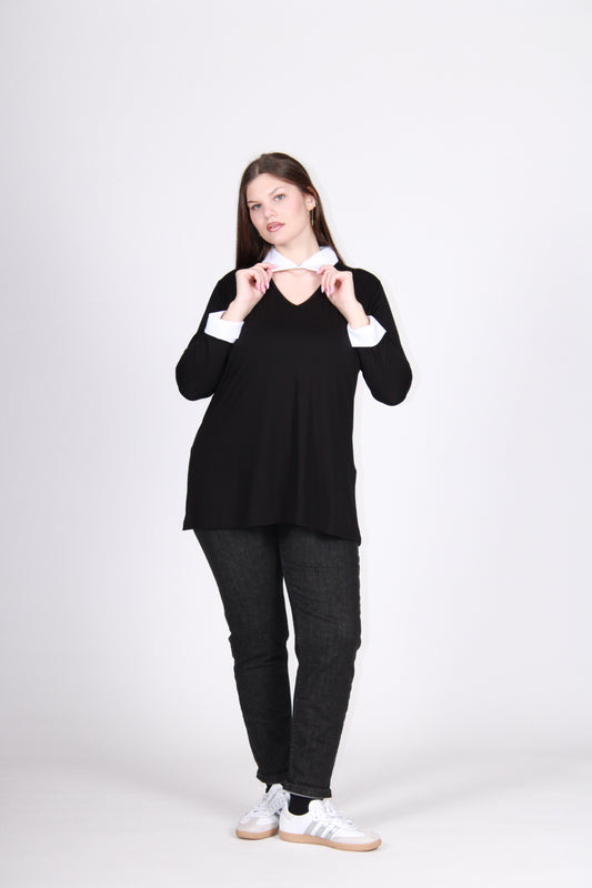 Maglia collo nero