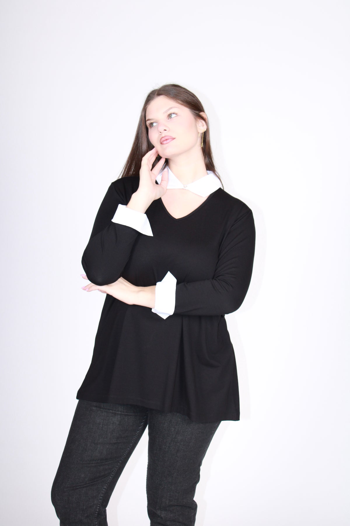 Maglia collo nero