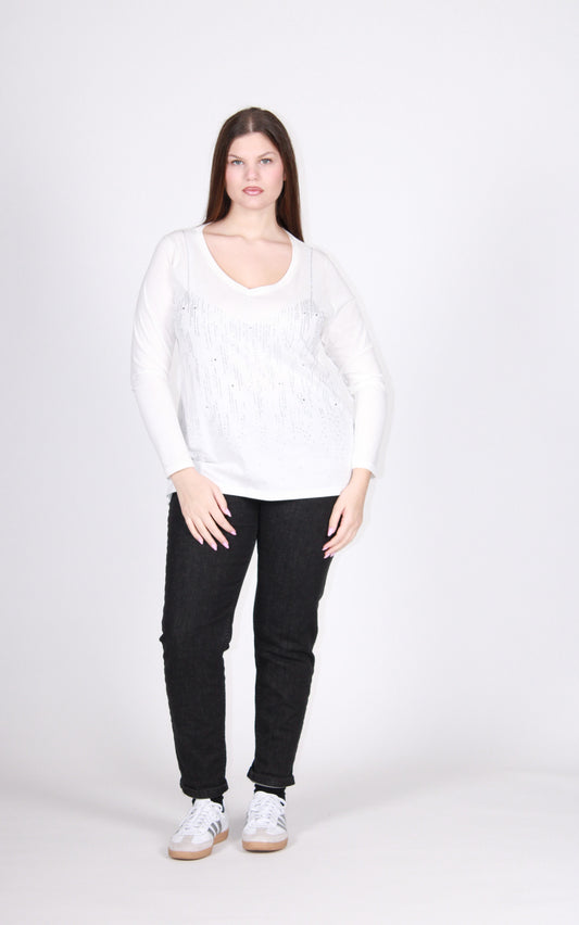 T-shirt top panna