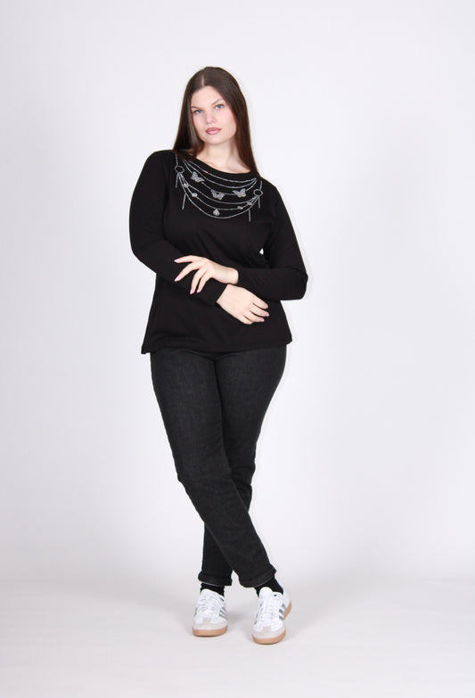 T-shirt collane nero