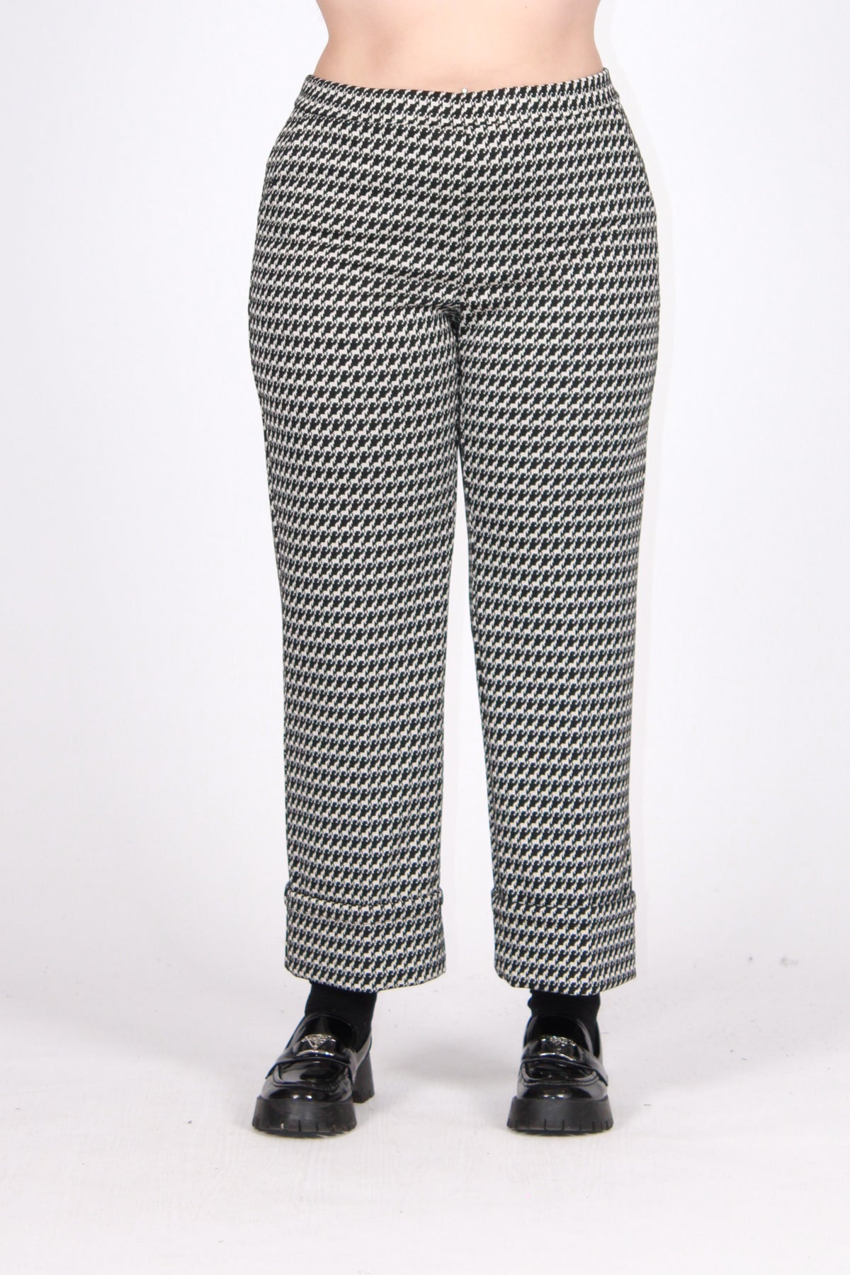 Pantalone fantasia bianco/nero