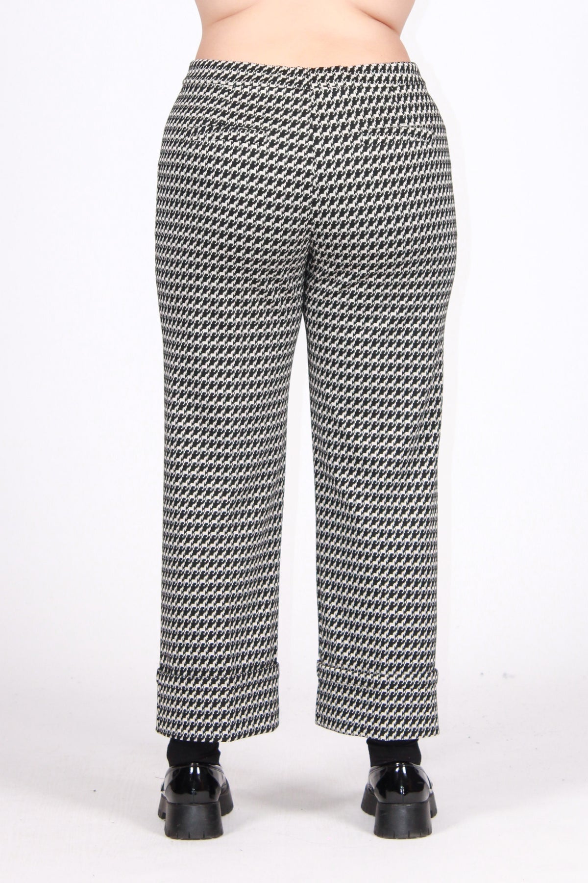 Pantalone fantasia bianco/nero