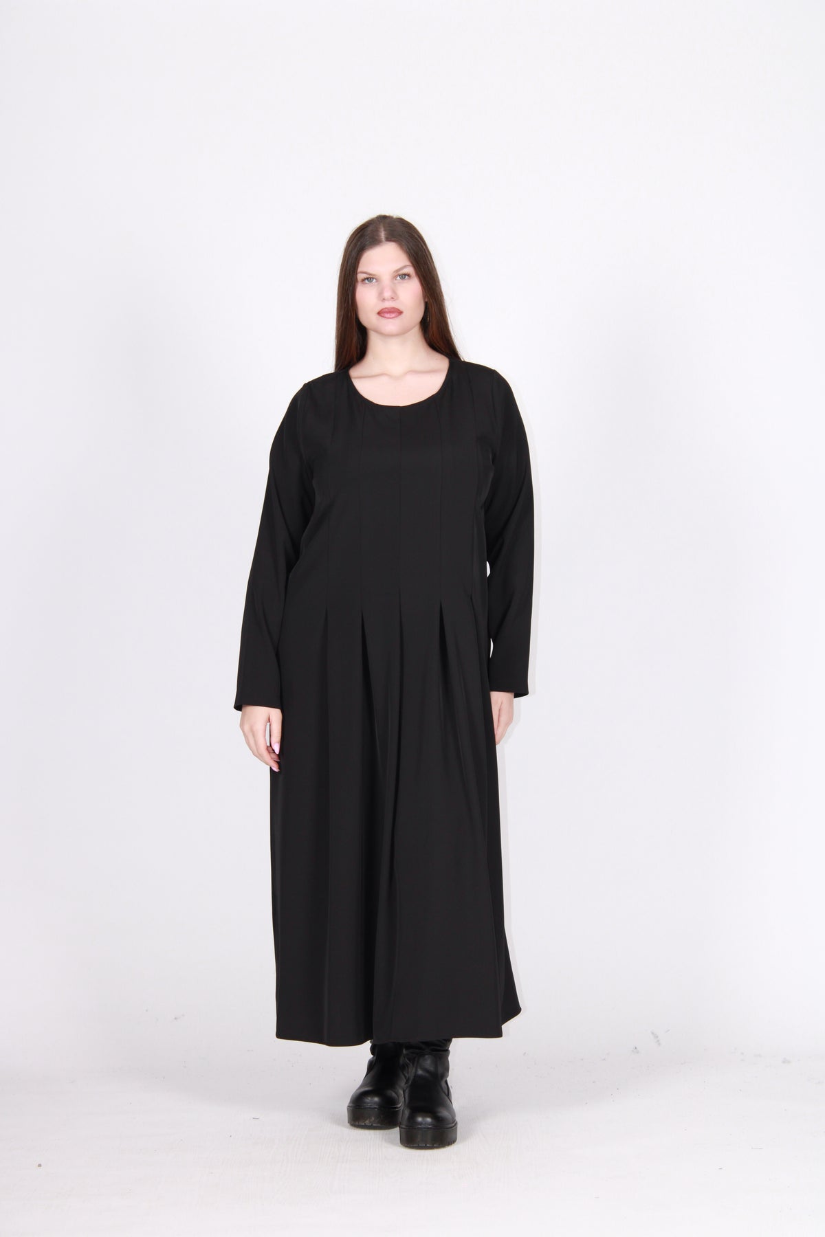 Abito pieghe nero