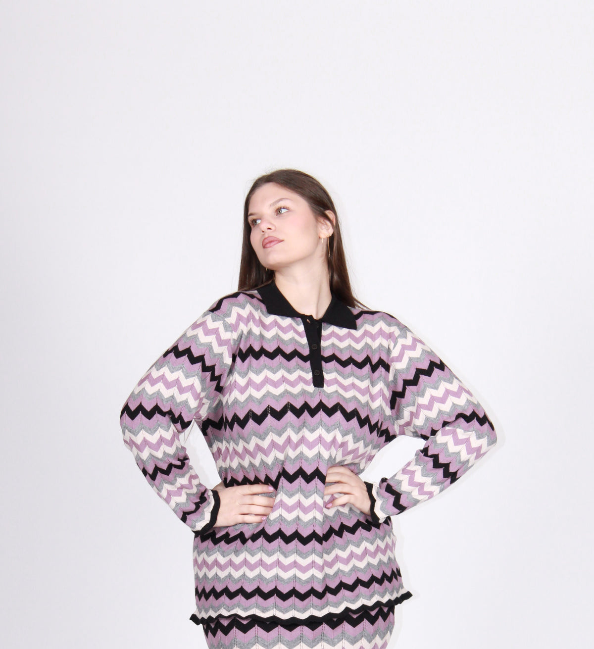Maglia polo chevron chevron