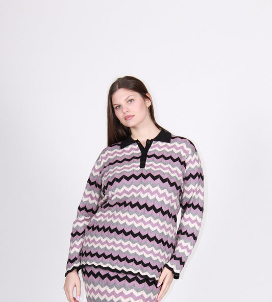 Maglia polo chevron chevron
