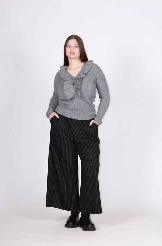 Maglia coste grigio grafite