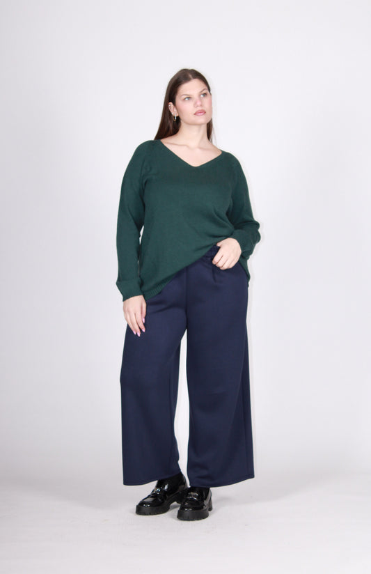 Maglia calata boccole verde dior