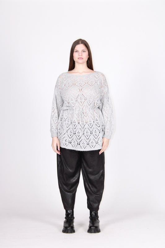 Maglia caramella grigio perla