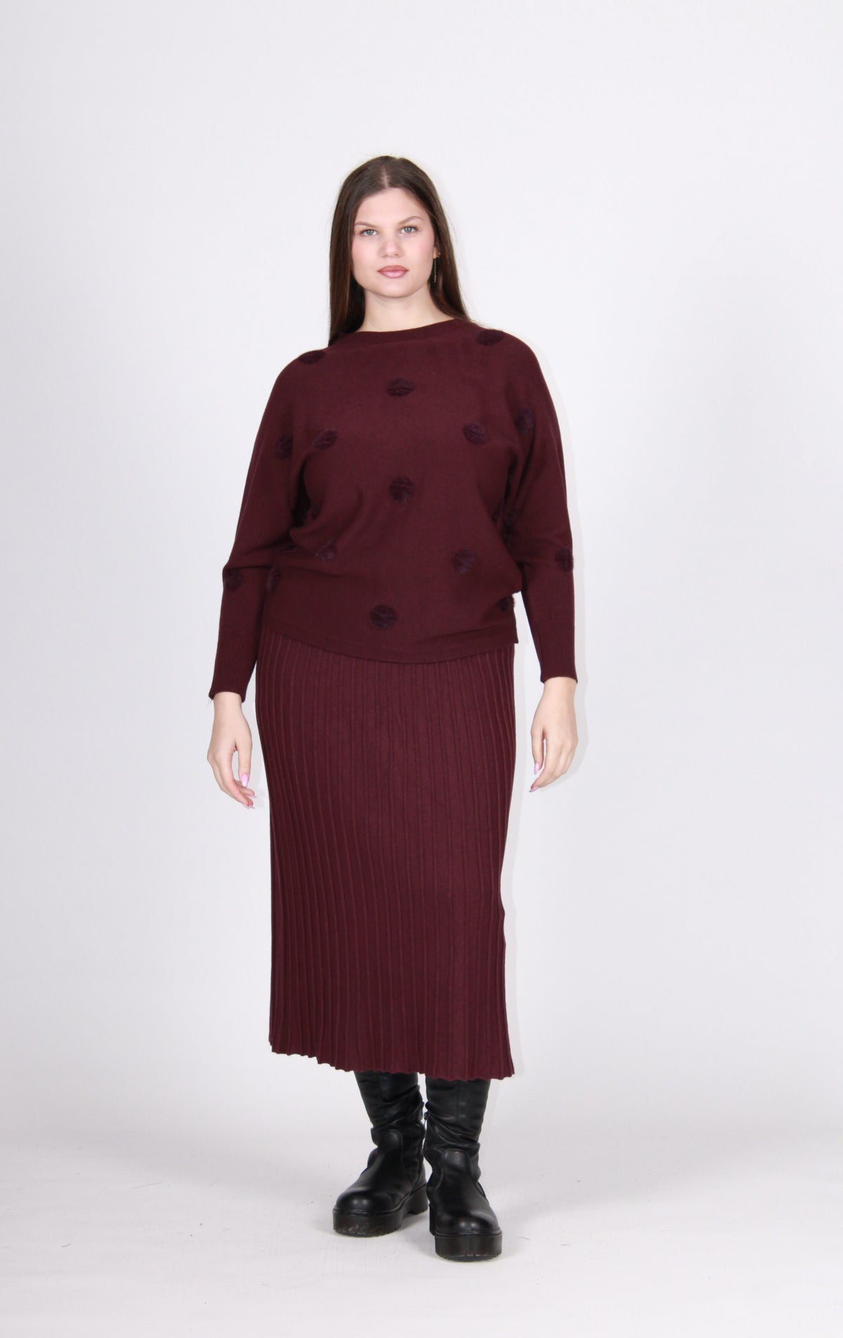 Maglia pois prugna