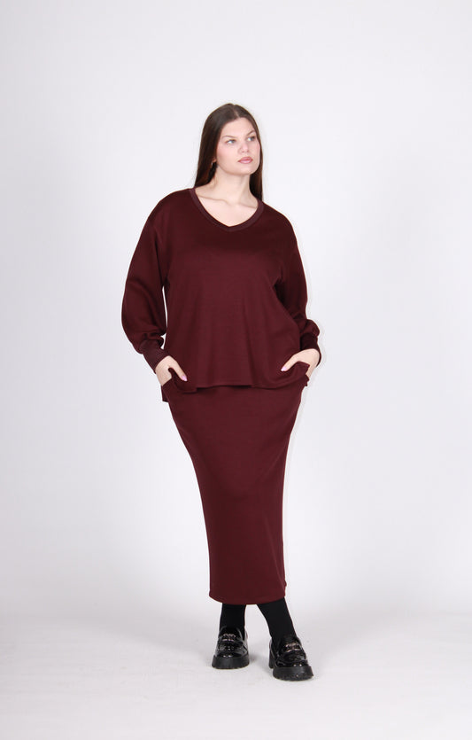 Maglia scuba soft prugna