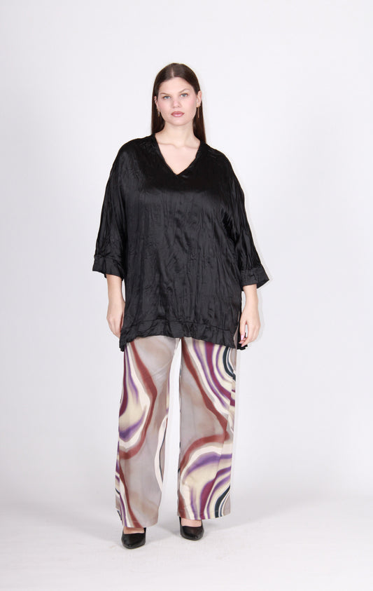 Casacca satin nero