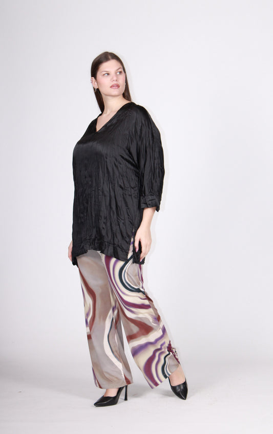 Casacca satin nero