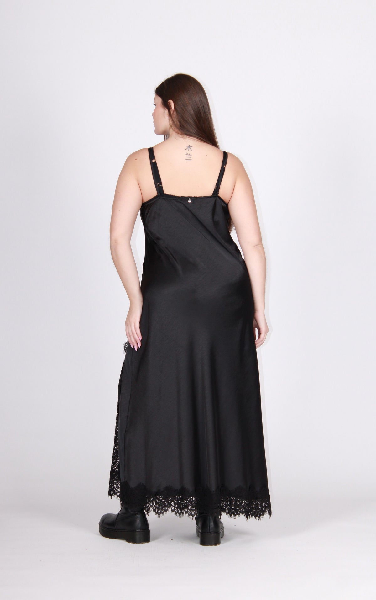 Abito sottoveste pizzo nero