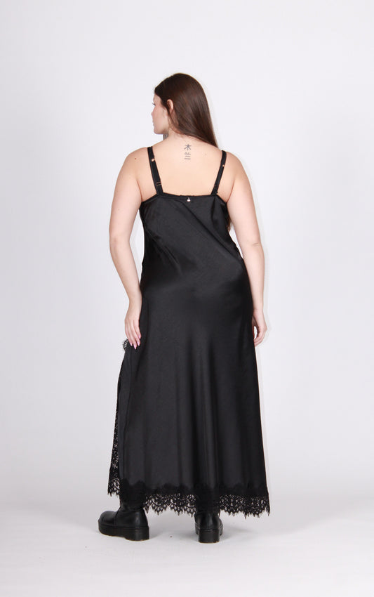Abito sottoveste pizzo nero
