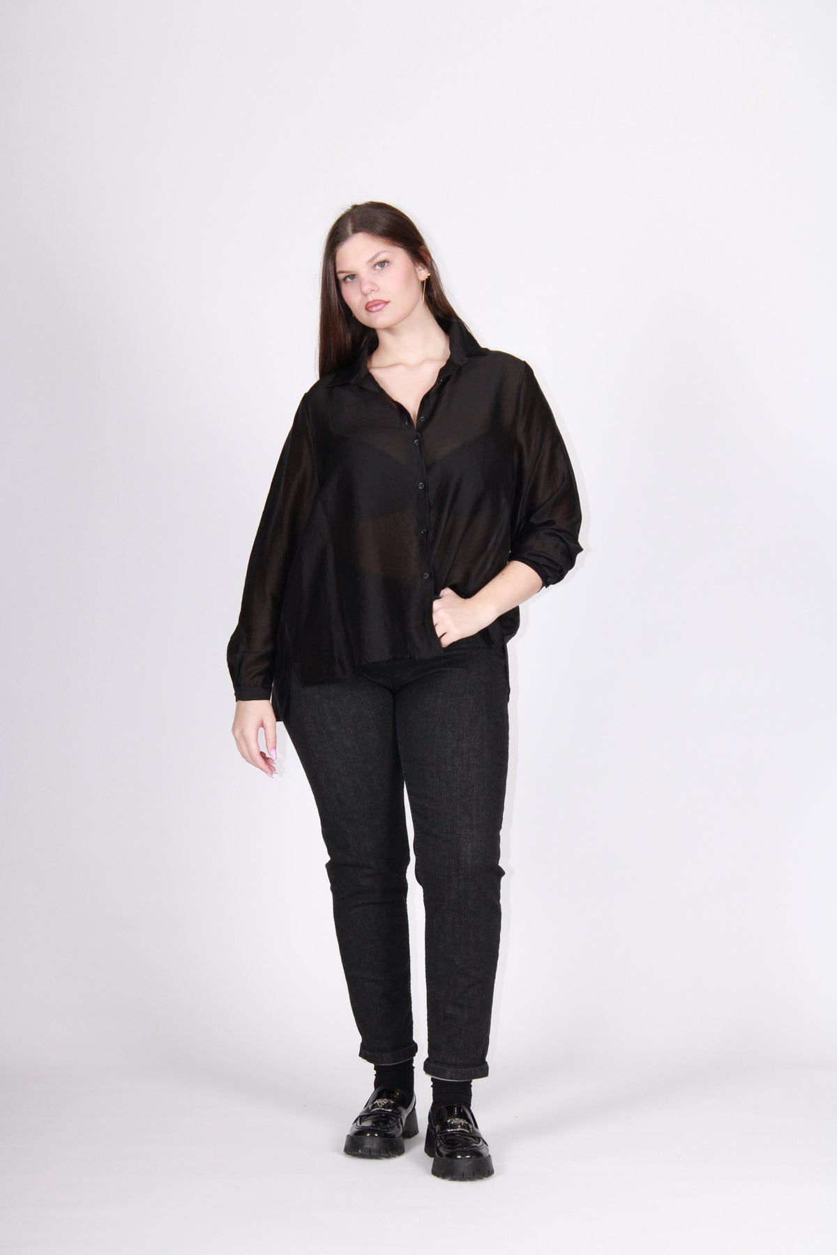 Camicia velo nero