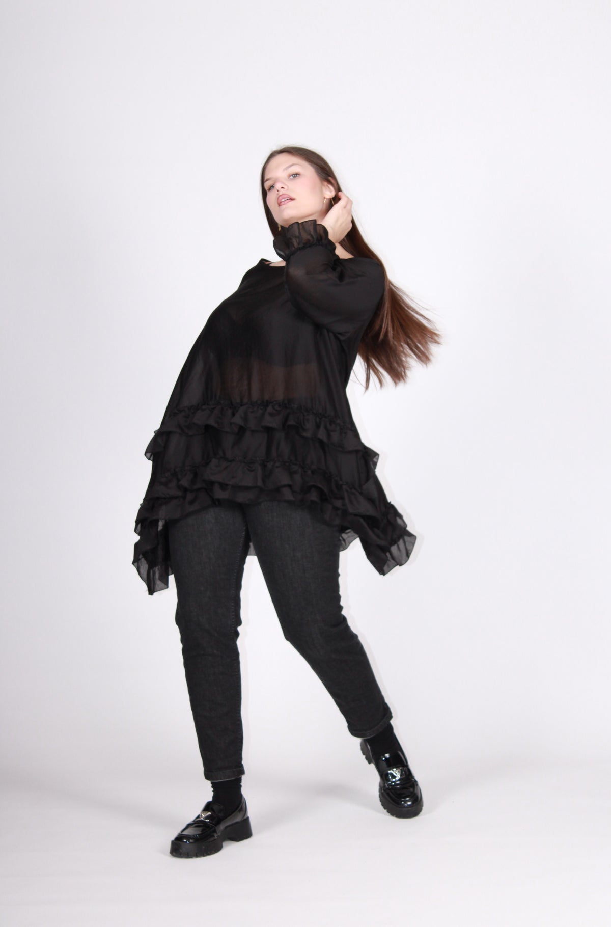 Casacca frappe nero