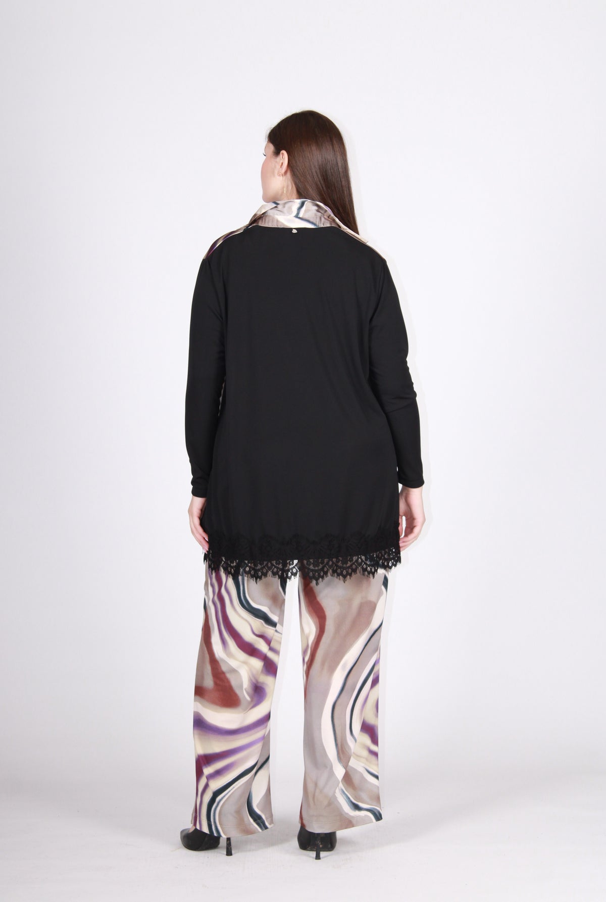 Camicia fantasia+pizzo fant.wave