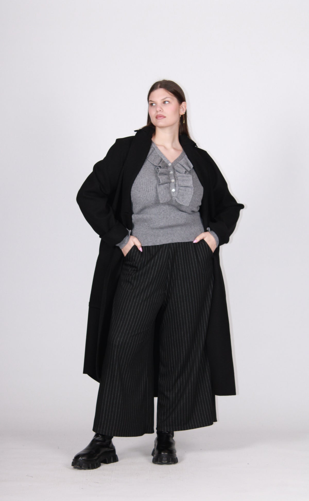 Cappotto tasconi nero
