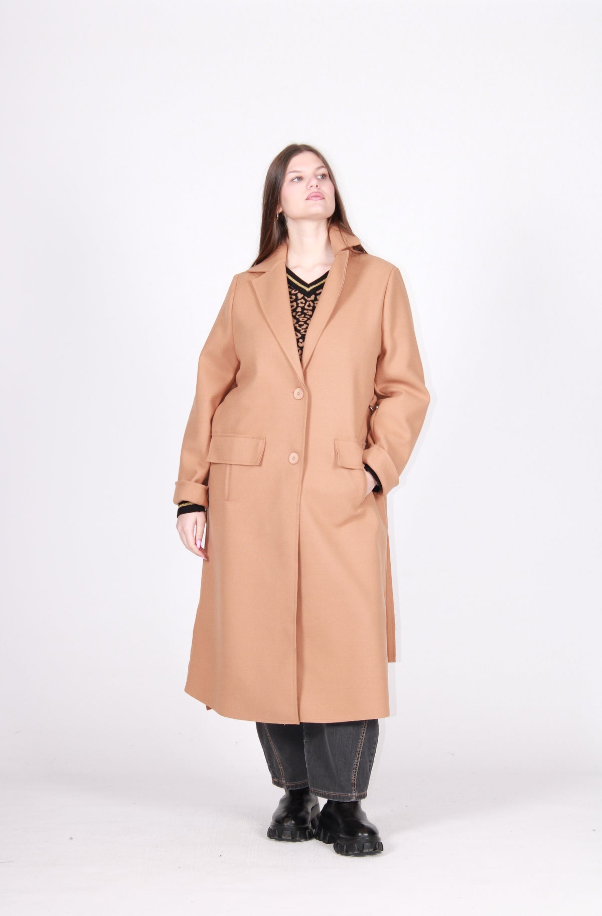 Cappotto uomo cammello
