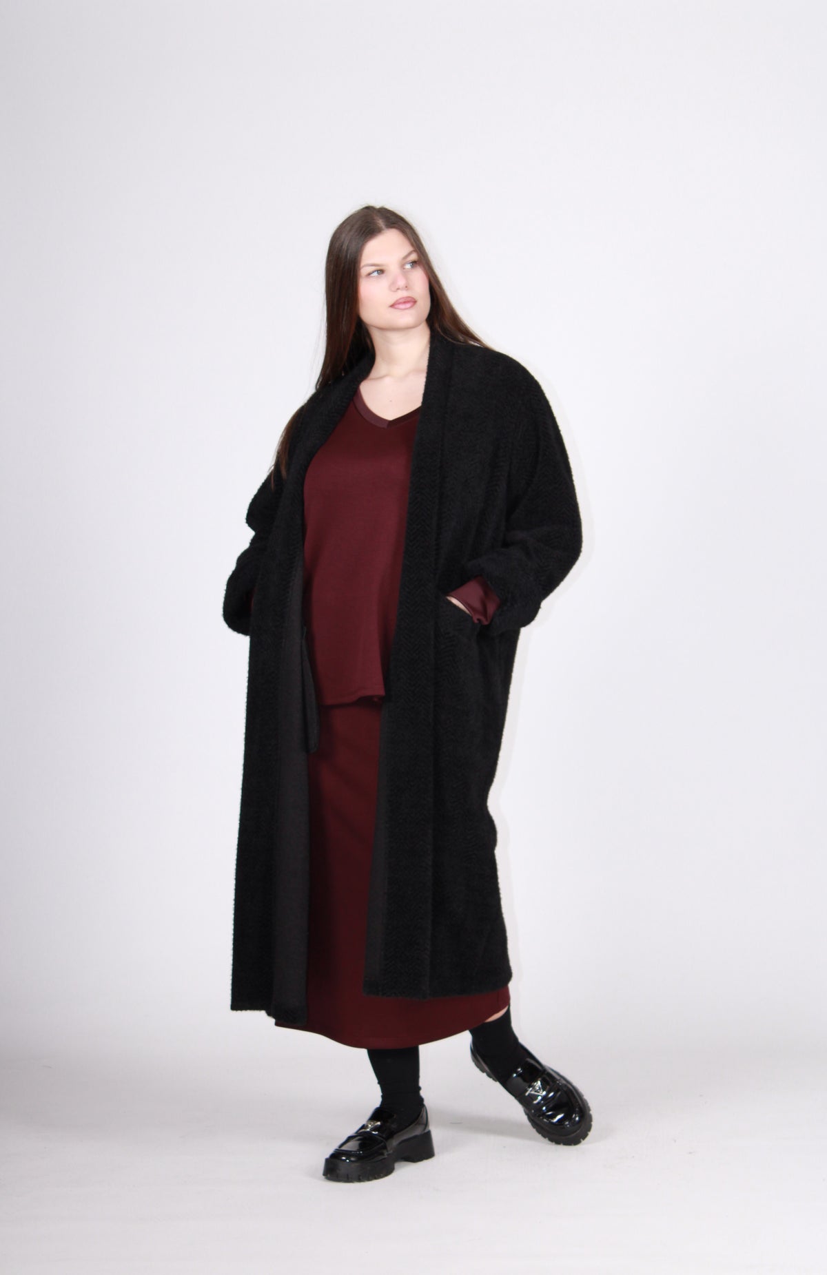 Cardigan ciniglia nero