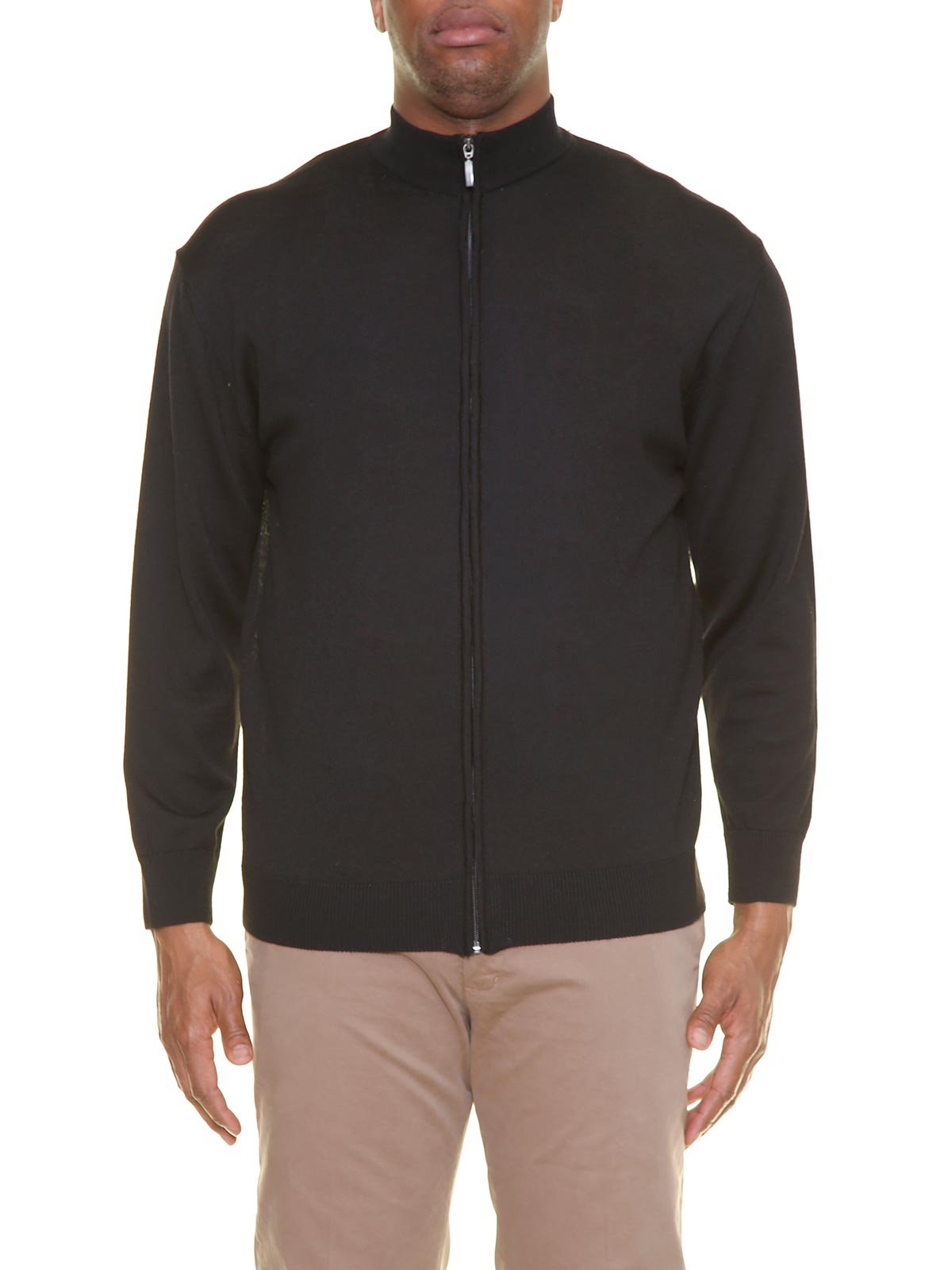 Giacca zip m.lana antracite
