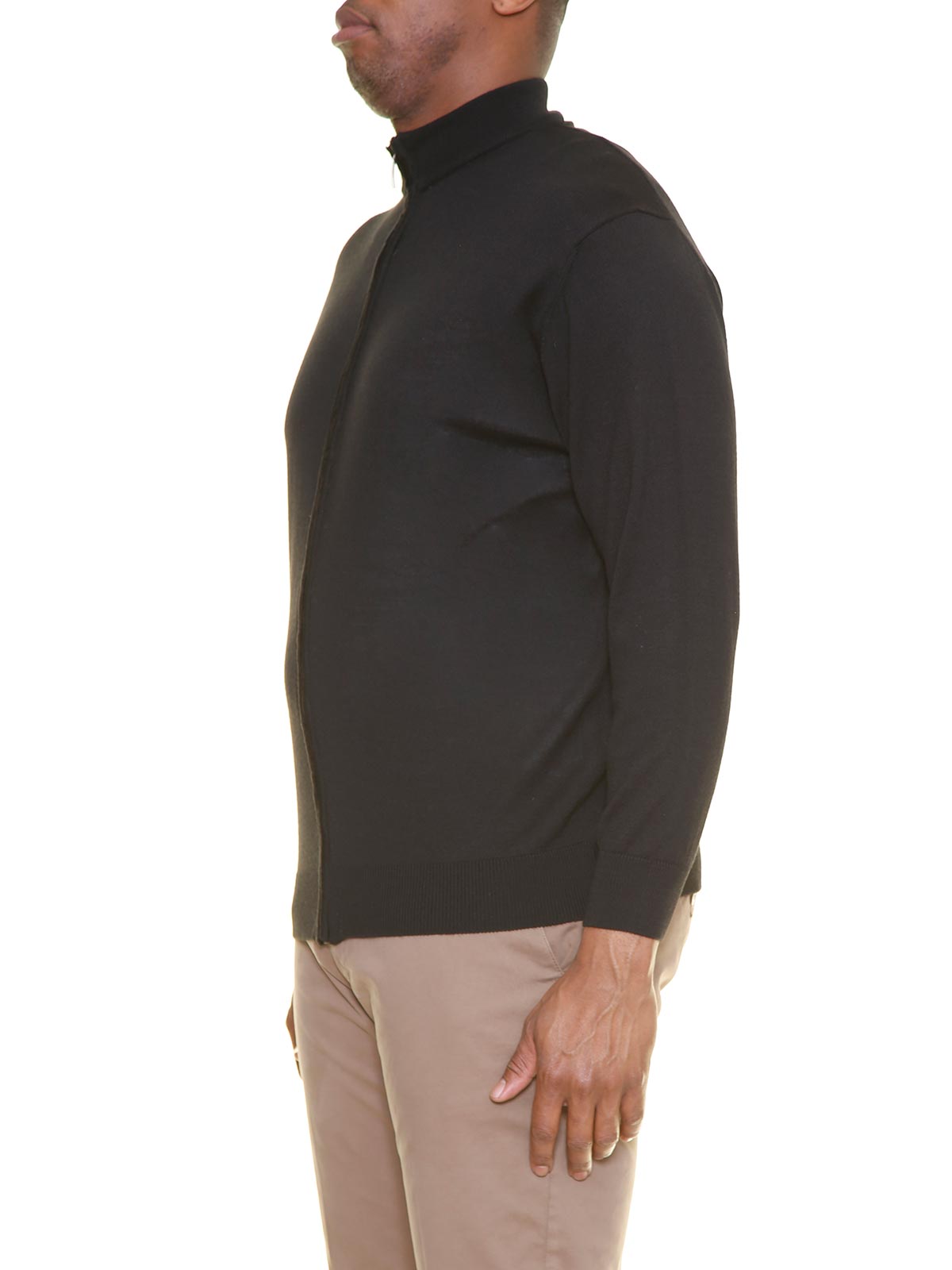 Giacca zip m.lana antracite