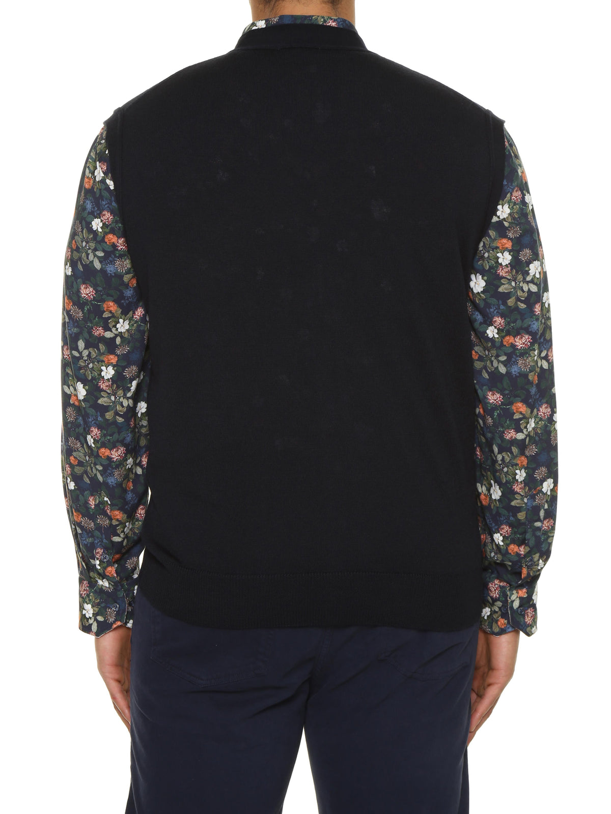Cardigan s\m m.lana blu