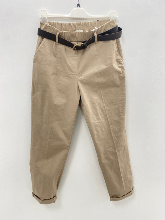 Pantalone cotone con cintura