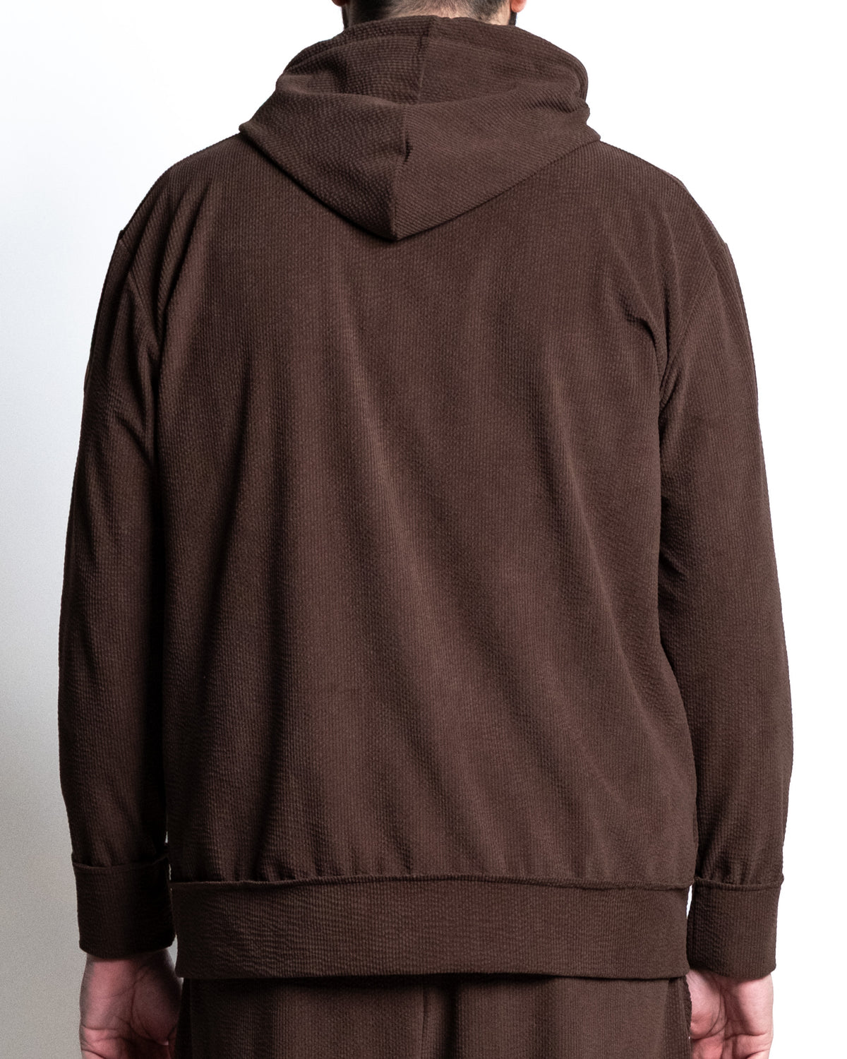 Giacca zip capp rovescio moro