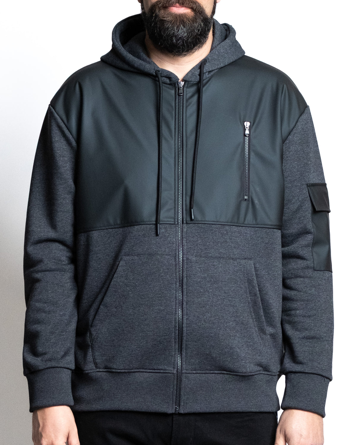 Giacca zip capp ins ny antracite