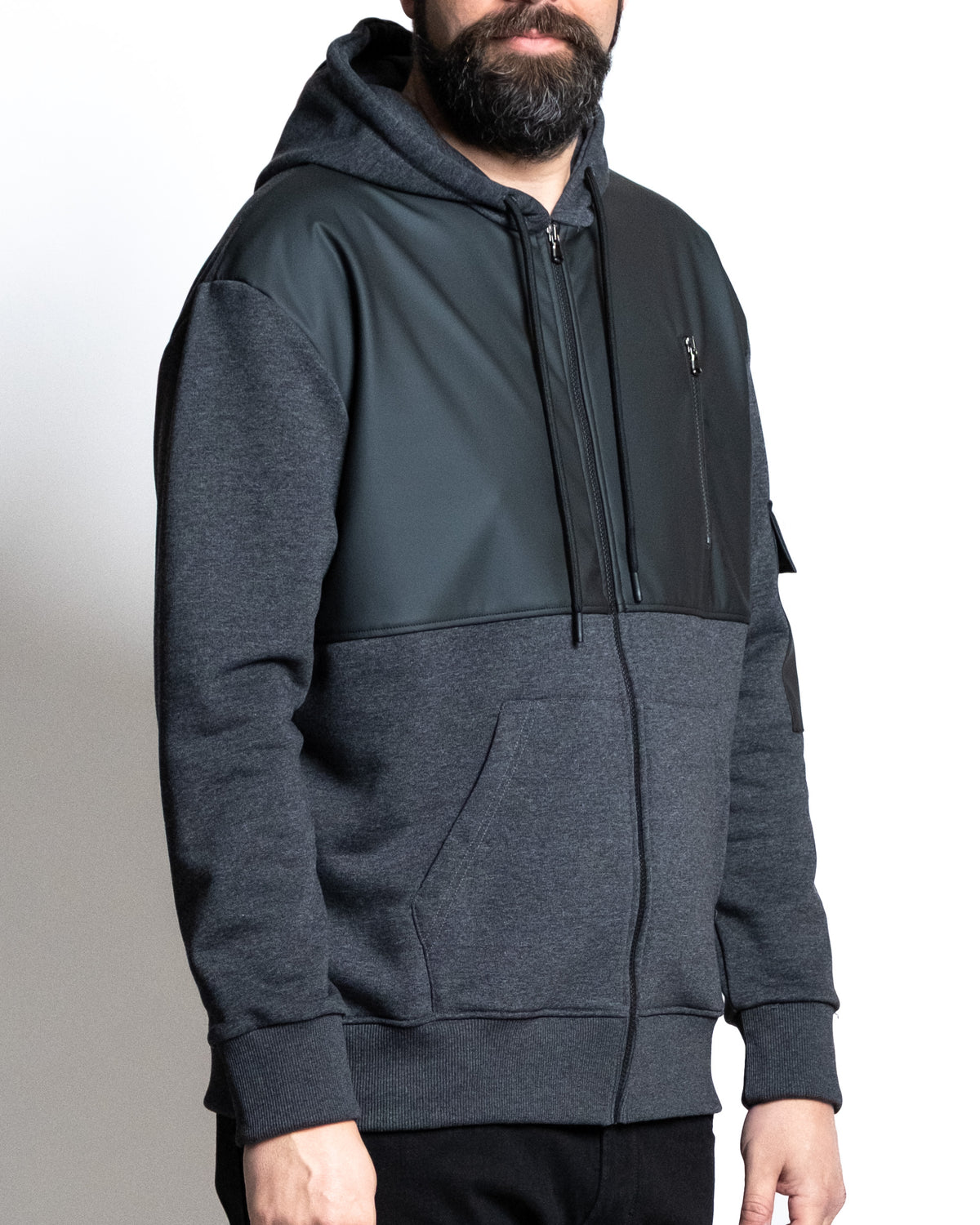 Giacca zip capp ins ny antracite