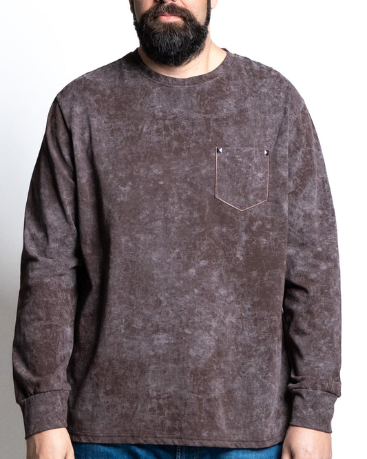 T-shirt marmorizzata moro