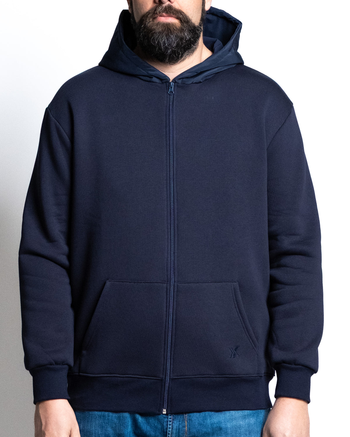 Giacca zip capp blu